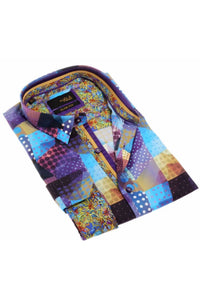 Eight X - Print Button Down Shirt With Trim