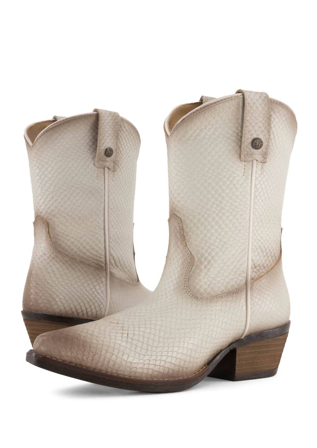 Forastero Women's Ankle Leather Boots in bone - women's shoe - alternate view