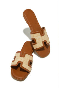 Ccocci - Women's Smile H-shaped Cutout Slip On Sandals