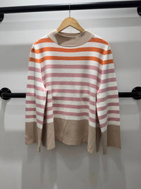 Fate By Lfd - Stripe Mock Neck Sweater