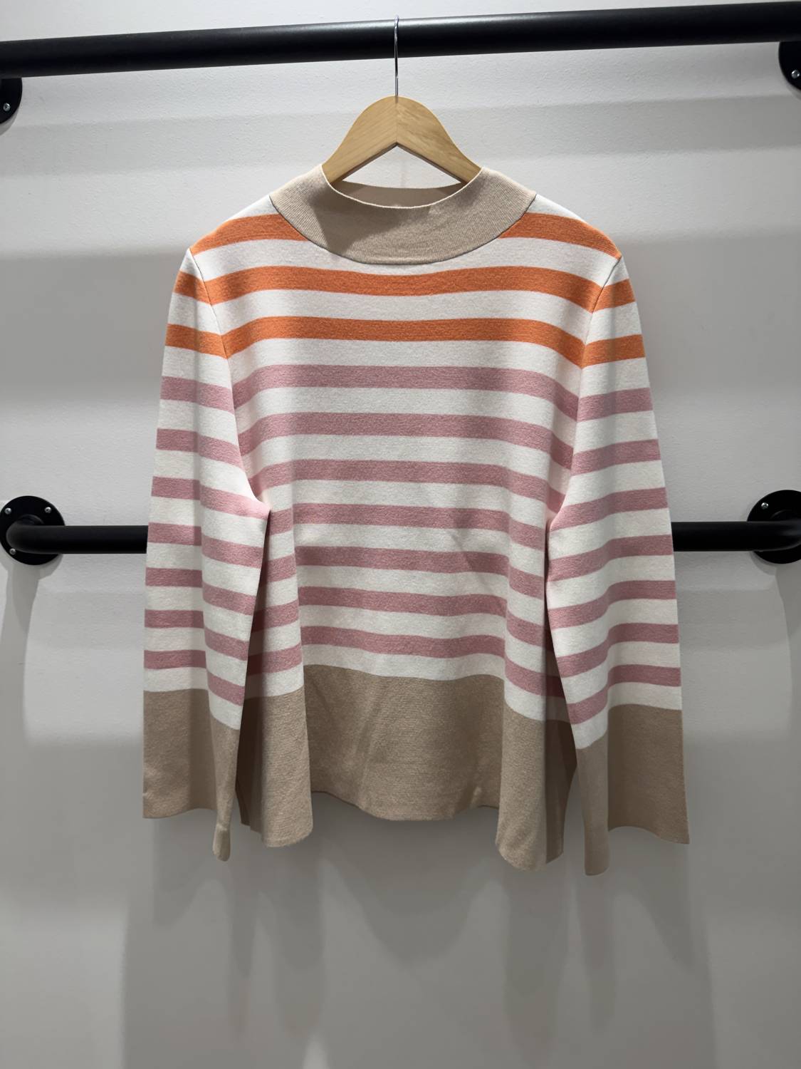 Fate By Lfd - Stripe Mock Neck Sweater