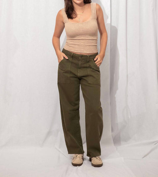 Just Black Denim - Utility Pocket Seamed Wide Leg Barrel Jeans