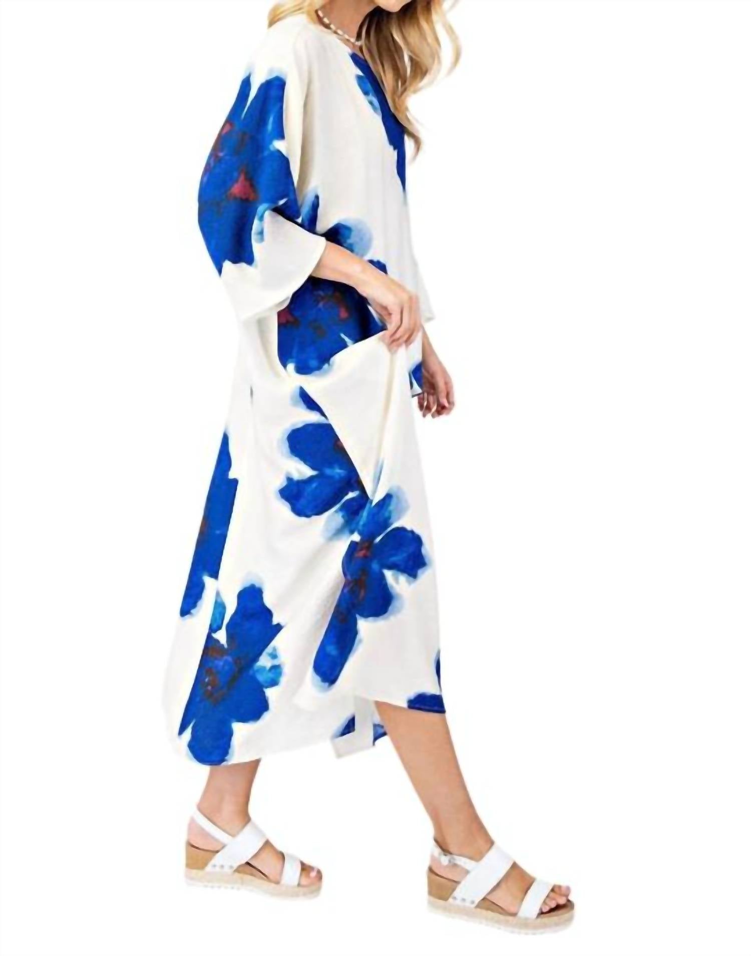 Gigio - Indigo Flower Caftan