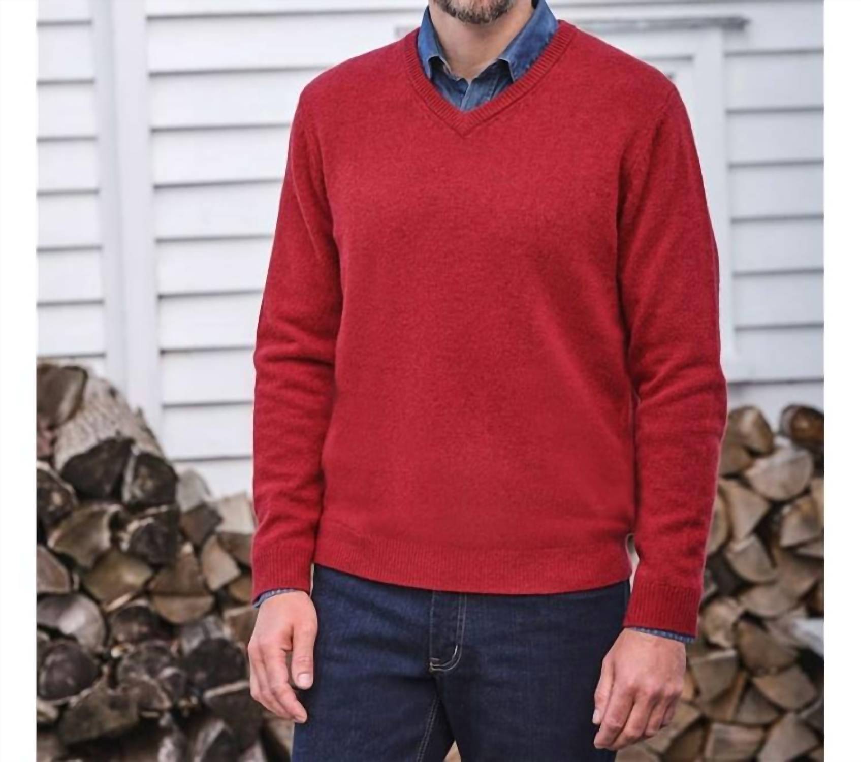 Alashan Cashmere - Cotton Cashmere V-Neck Pullover Sweater