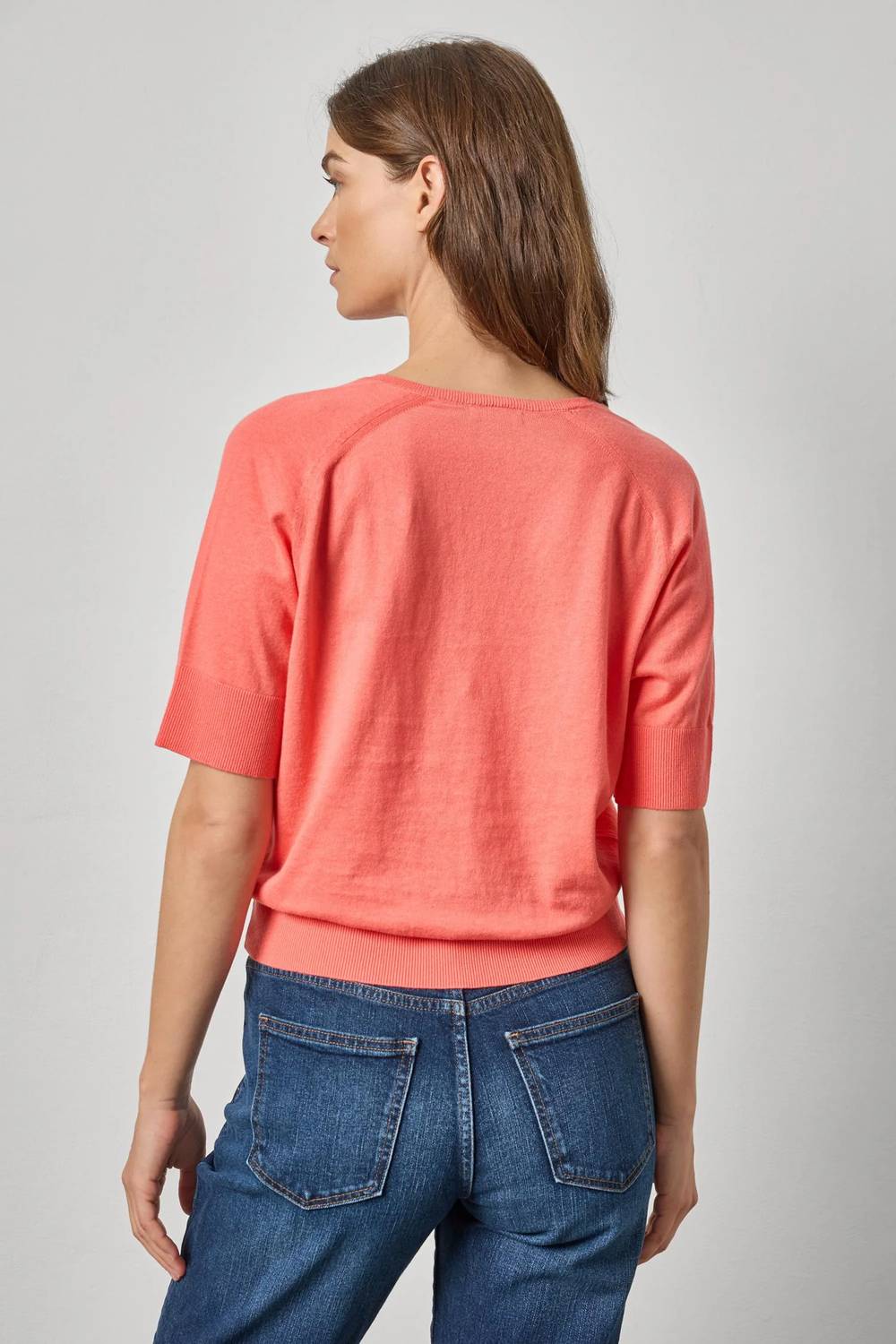 Lilla P - V-Neck Saddle Sleeve Sweater