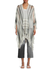 Badgley Mischka - Open Knit Poncho