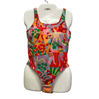 Adidas - Women's Open Back Farm Palm Tree Beach One Piece Swim Suit