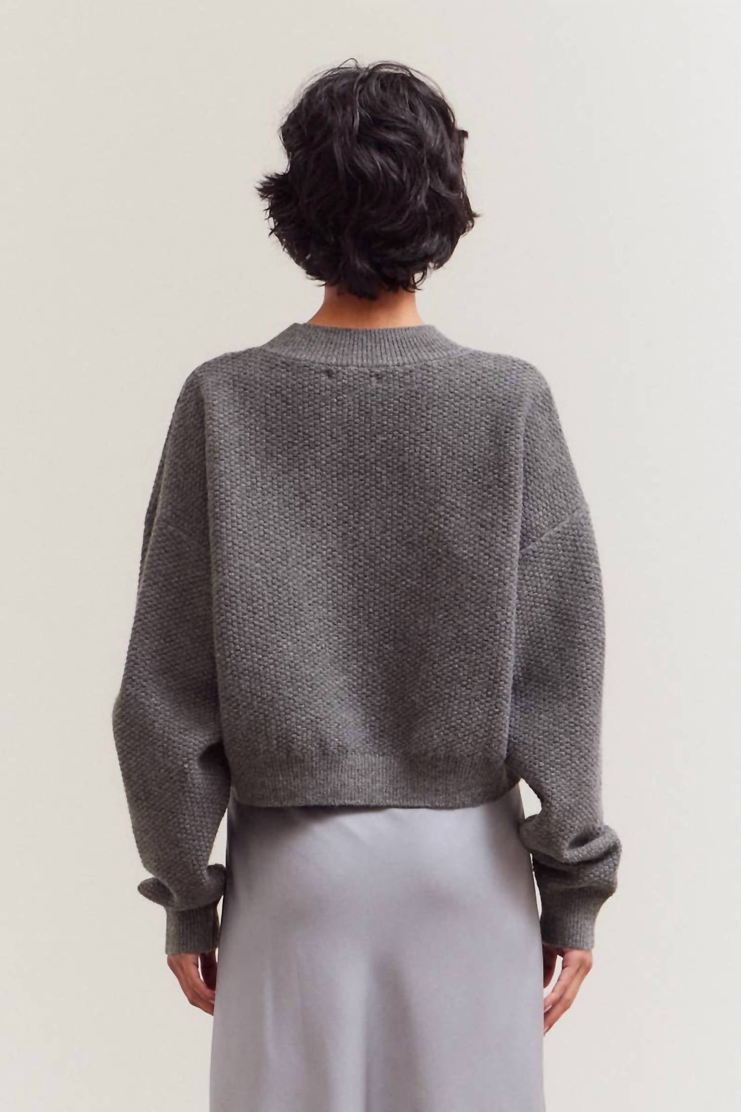 Grade & Gather - Cropped Knit Crewneck Top