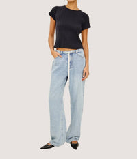 Rails Normandie Relaxed Drapey Fit Pant in sunkissed blue - women's jeans