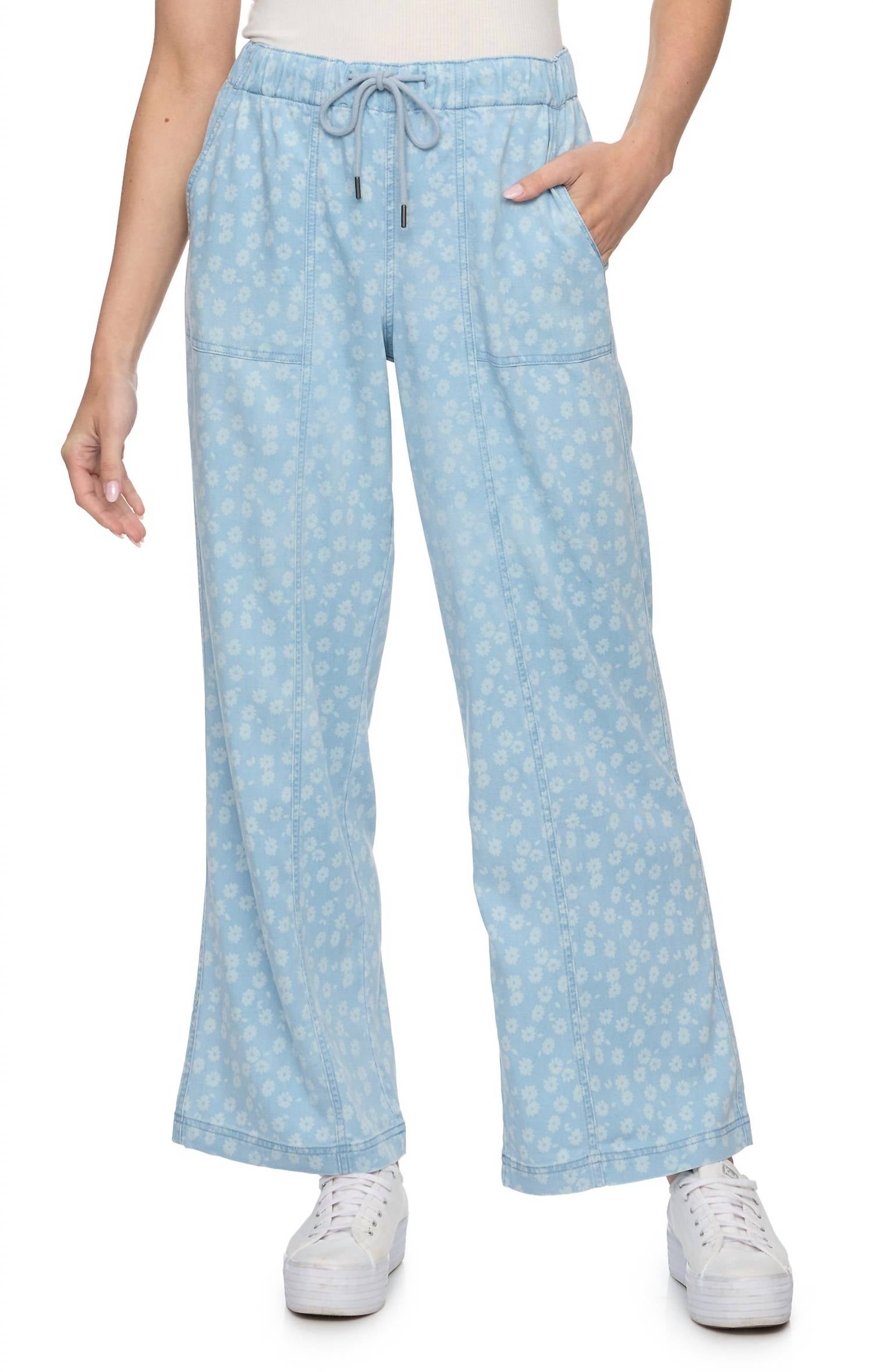 Flags & Anthem Triana Wide Leg Pull On Pant in floral - women's pants