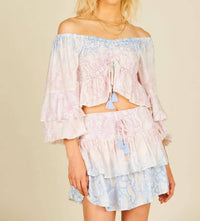 Tie Dye Snakeskin Mini Skirt