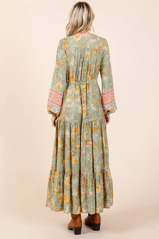 Mittoshop - Boho Floral Maxi Dress
