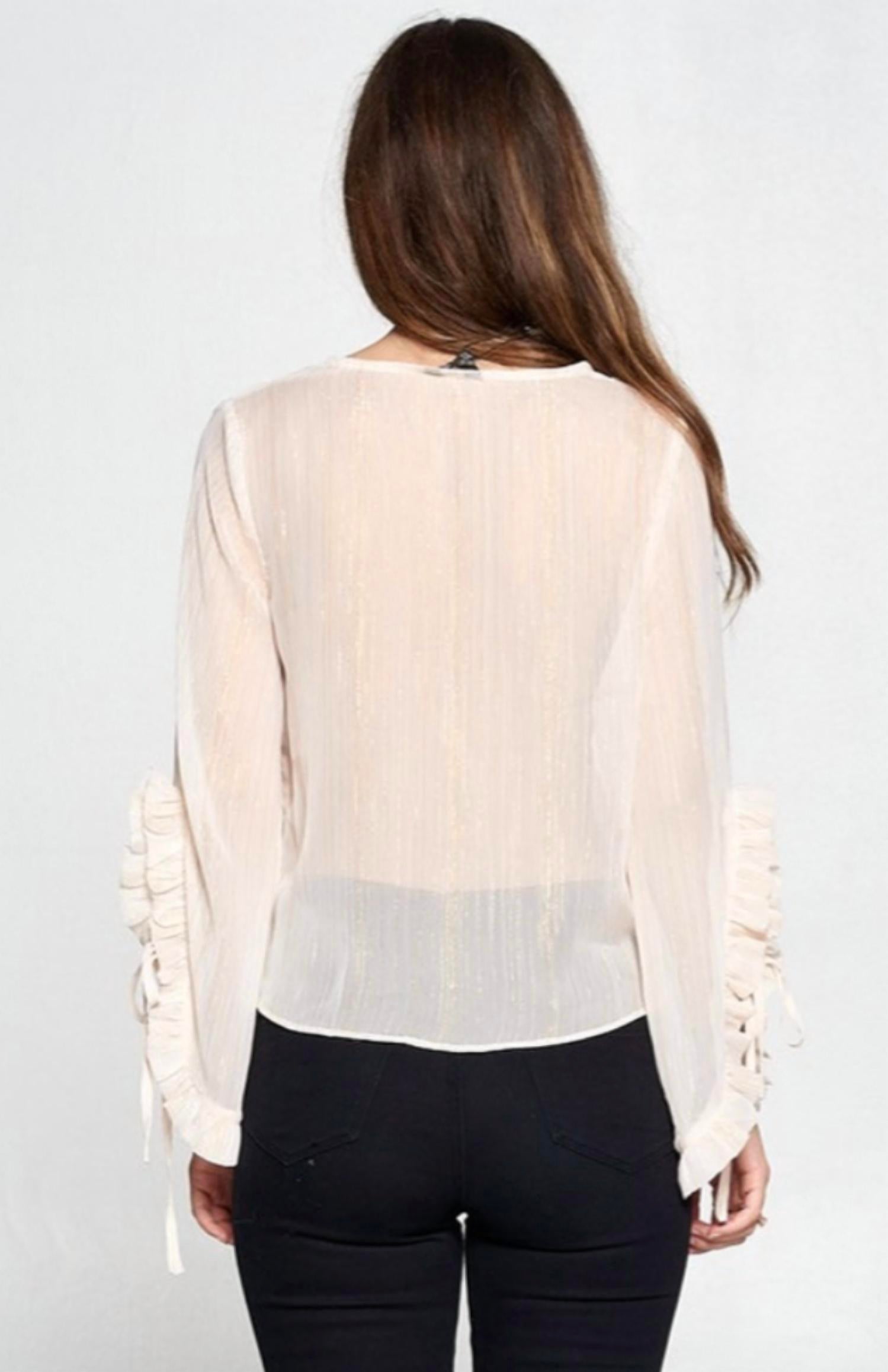 Strut & Bolt - Belgin ruffled wrap blouse