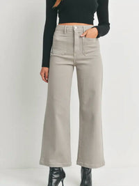 Just Black Denim - Patch Pocket Wide Leg Jean