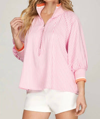 She + Sky - Preppy Palette Pullover Top