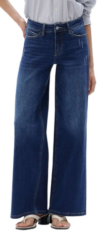Oneso - Relaxed Distressed Wide Leg Jeans