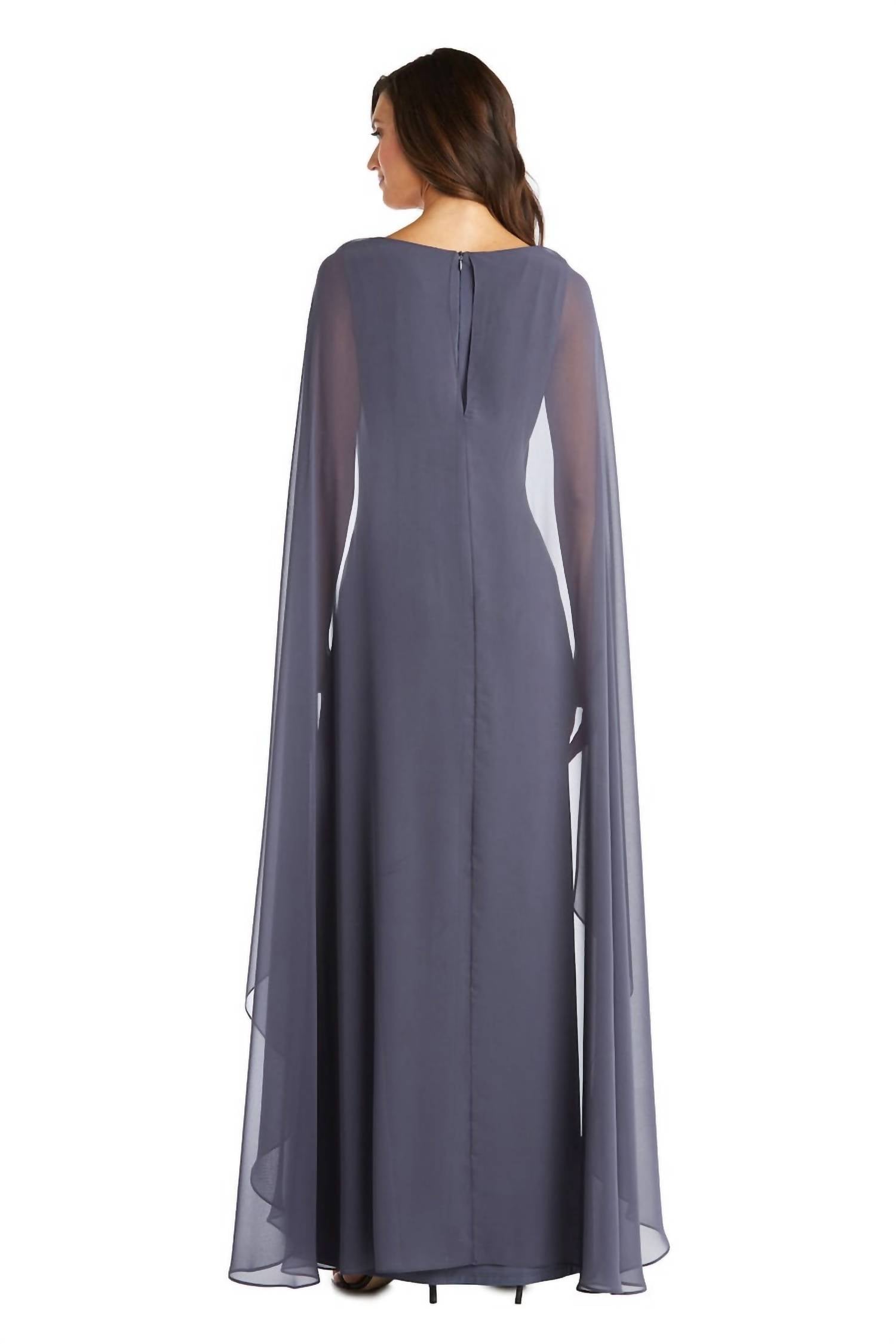 R&M Richards - Chiffon Duster Cape Gown