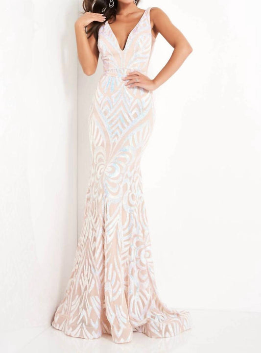 Jovani - Sequin Embellished Gown