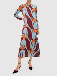 Oliphant - Long Sleeve Shift Maxi Dress