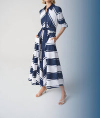 Joseph Ribkoff - Casual Striped Maxi Dress