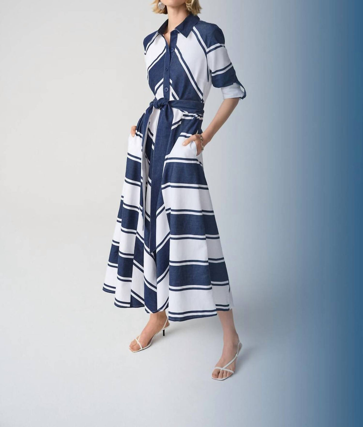 Joseph Ribkoff - Casual Striped Maxi Dress