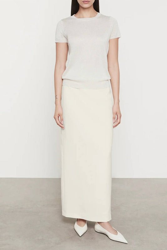 Enza Costa - Lamé Short Sleeve Sweater