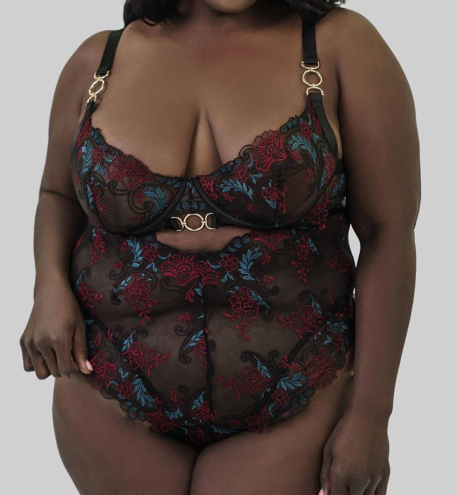 Oh La La Cheri - Azalea Lace Teddy - Plus