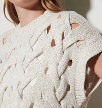 Luisa Cerano - Cable Knit Tank Sweater