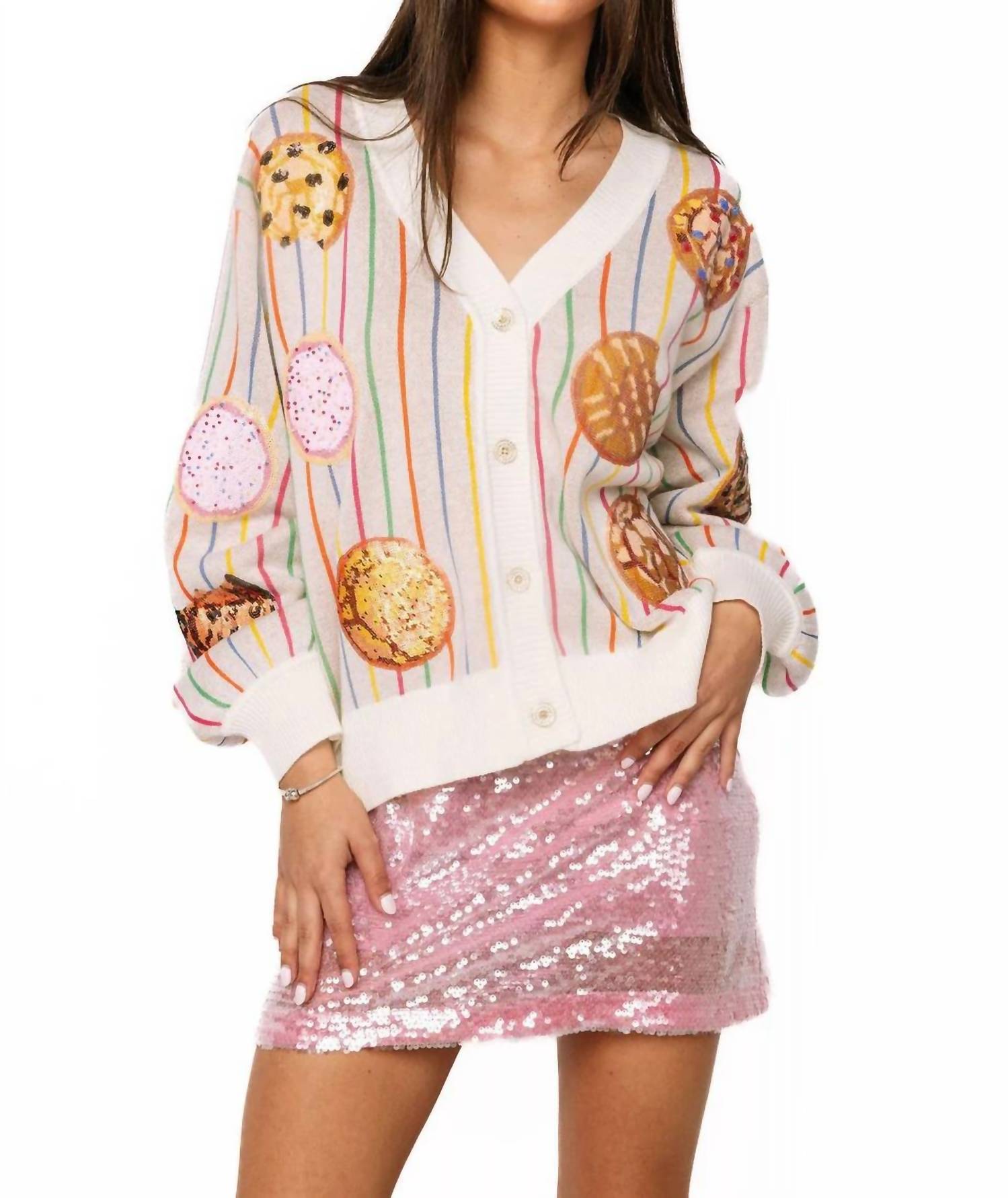 Queen Of Sparkles - Cookie Button Up Cardigan