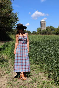Sadie & Sage - Women's Elvira Flannel Milkmaid Midi Dress