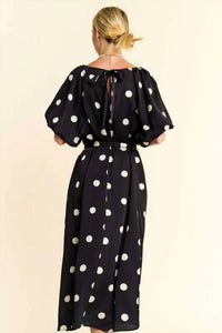 Davi & Dani - Celeste Polka Dot Midi Dress