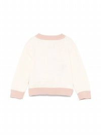 Stella McCartney Baby Girl Dandelion Intarsia Cardigan in beige - item - detail view