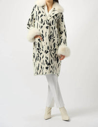 Joseph Ribkoff - Animal Print Faux Fur Coat