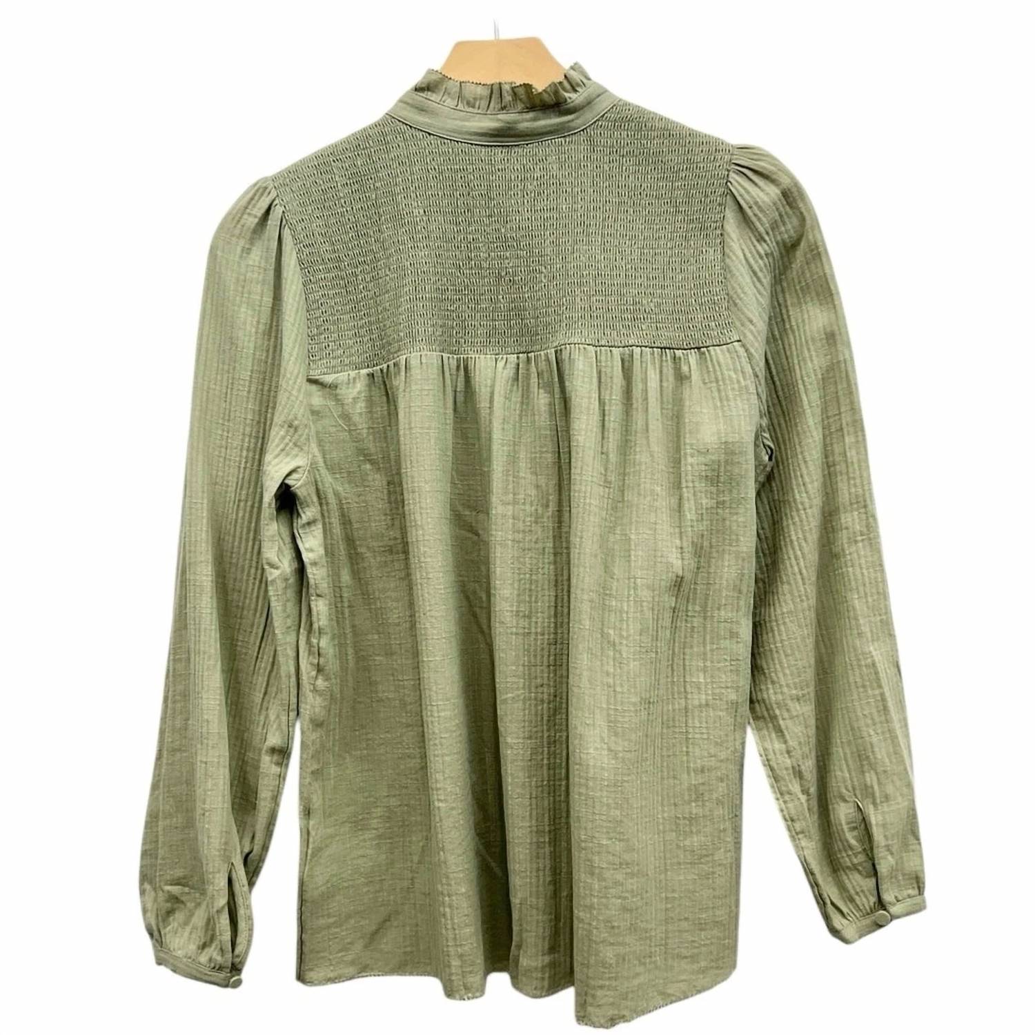 J.Crew - Long Sleeved Smocked Gauze Top
