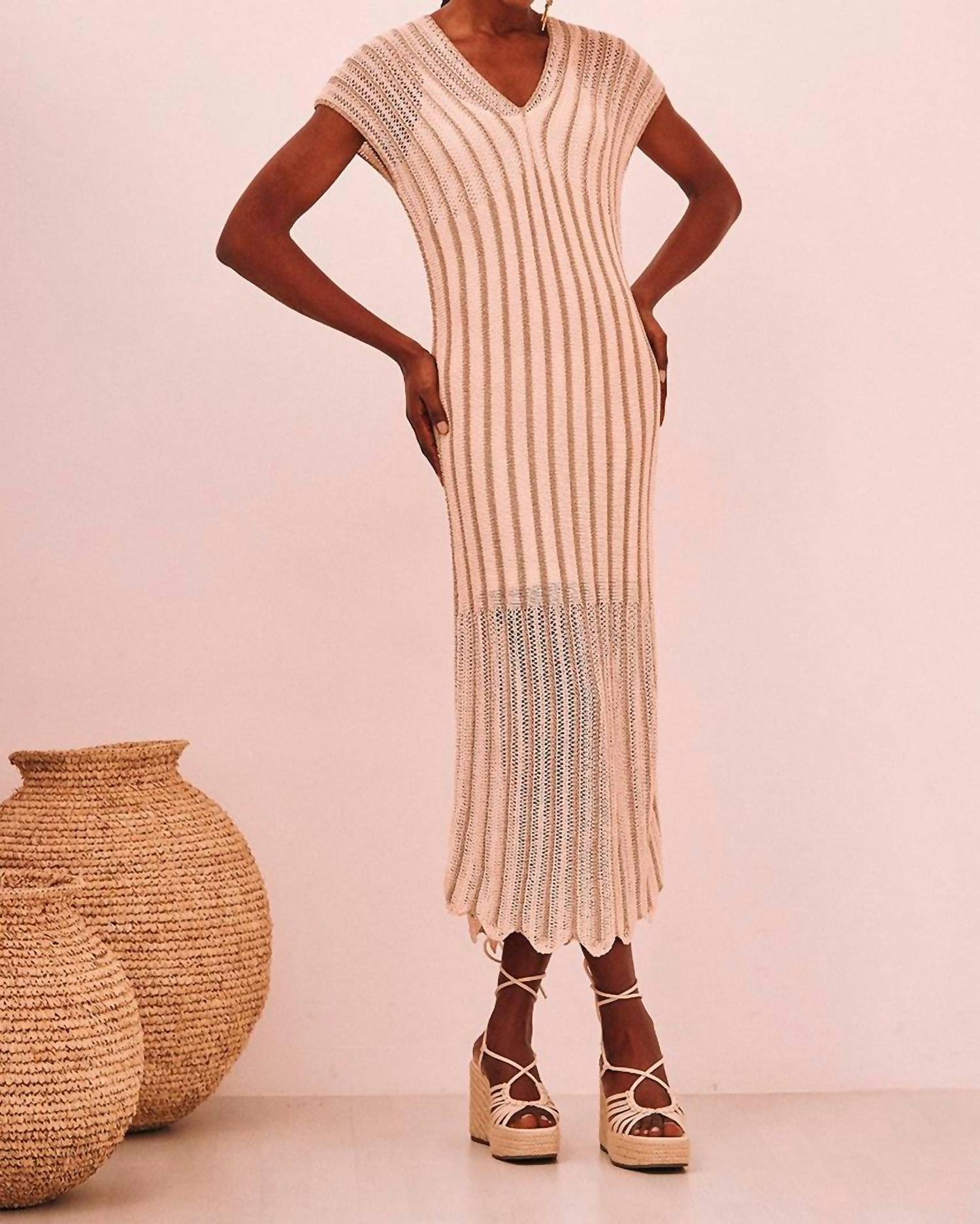 Nekane - Brittani Lurex Midi Dress