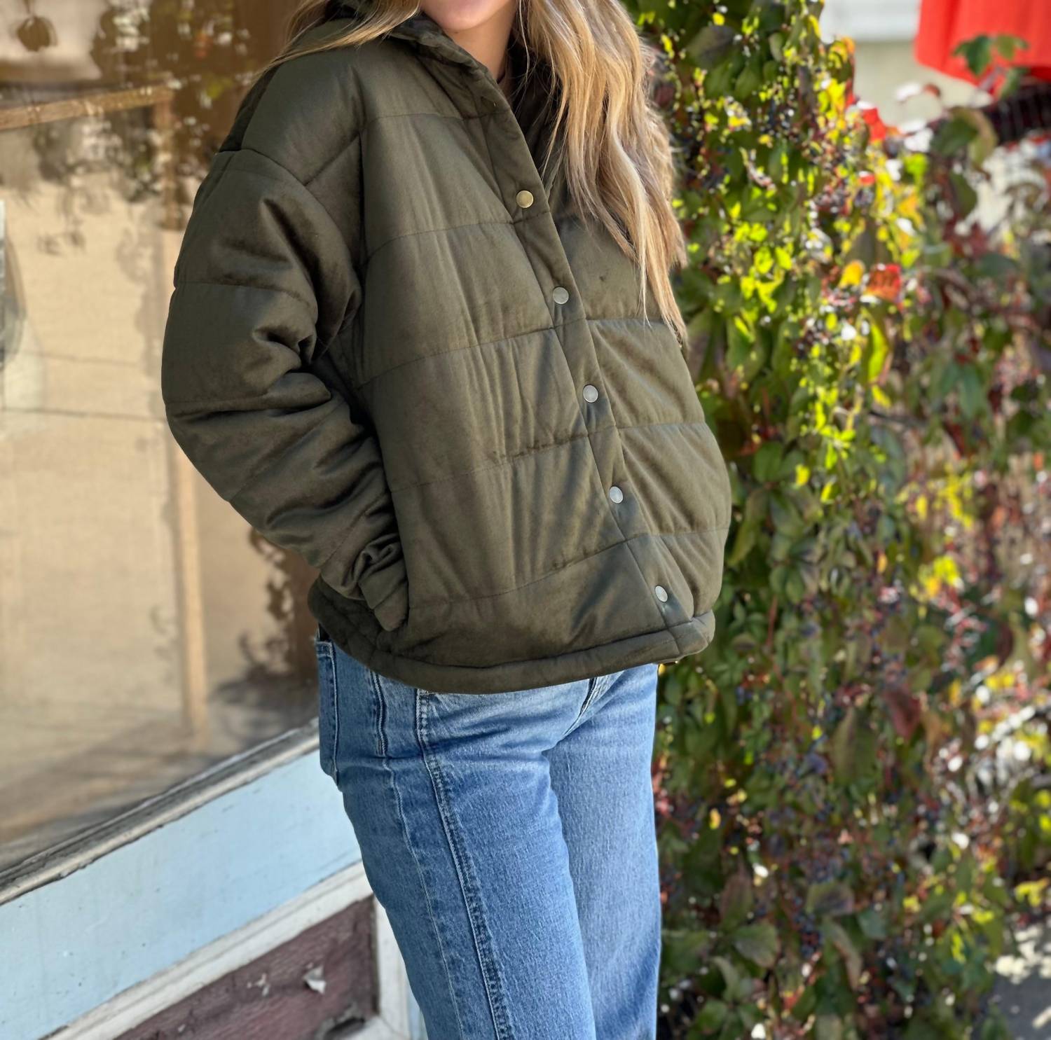 Hem & Thread - Velvet Padded Puffer Jacket