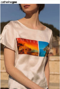 Catherine Gee - Postcard Silk Tee
