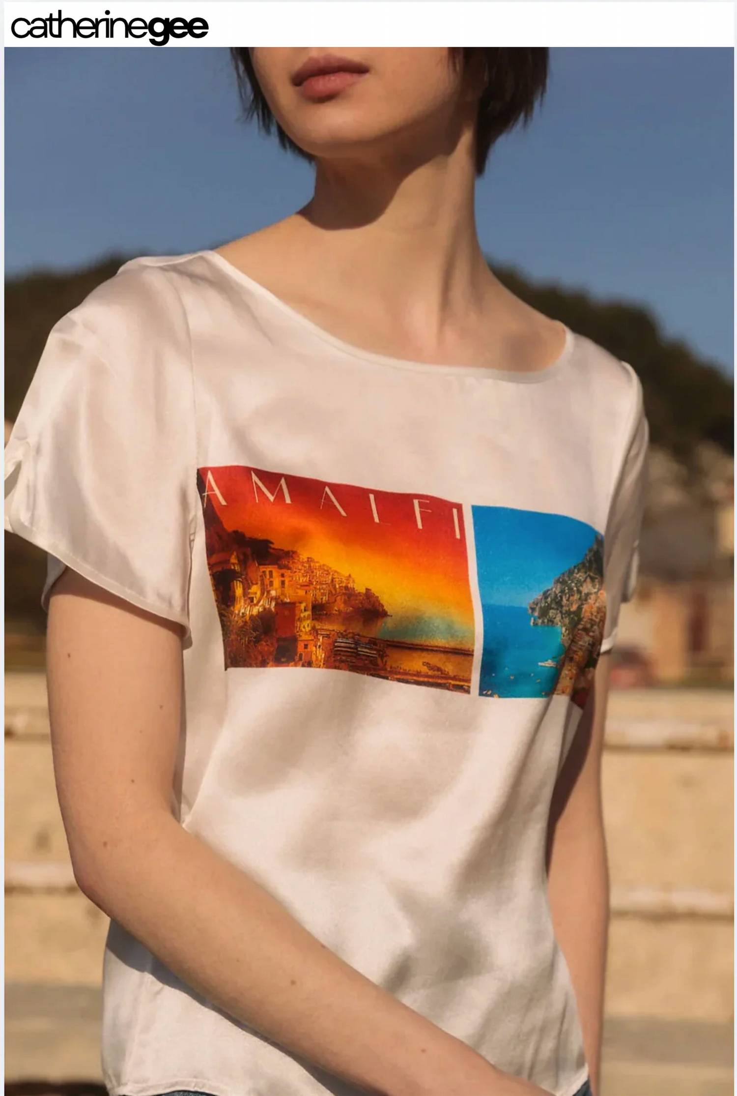Catherine Gee - Postcard Silk Tee