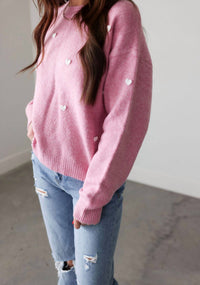 Wishlist - Heart Sweater With 3d Heart Detail