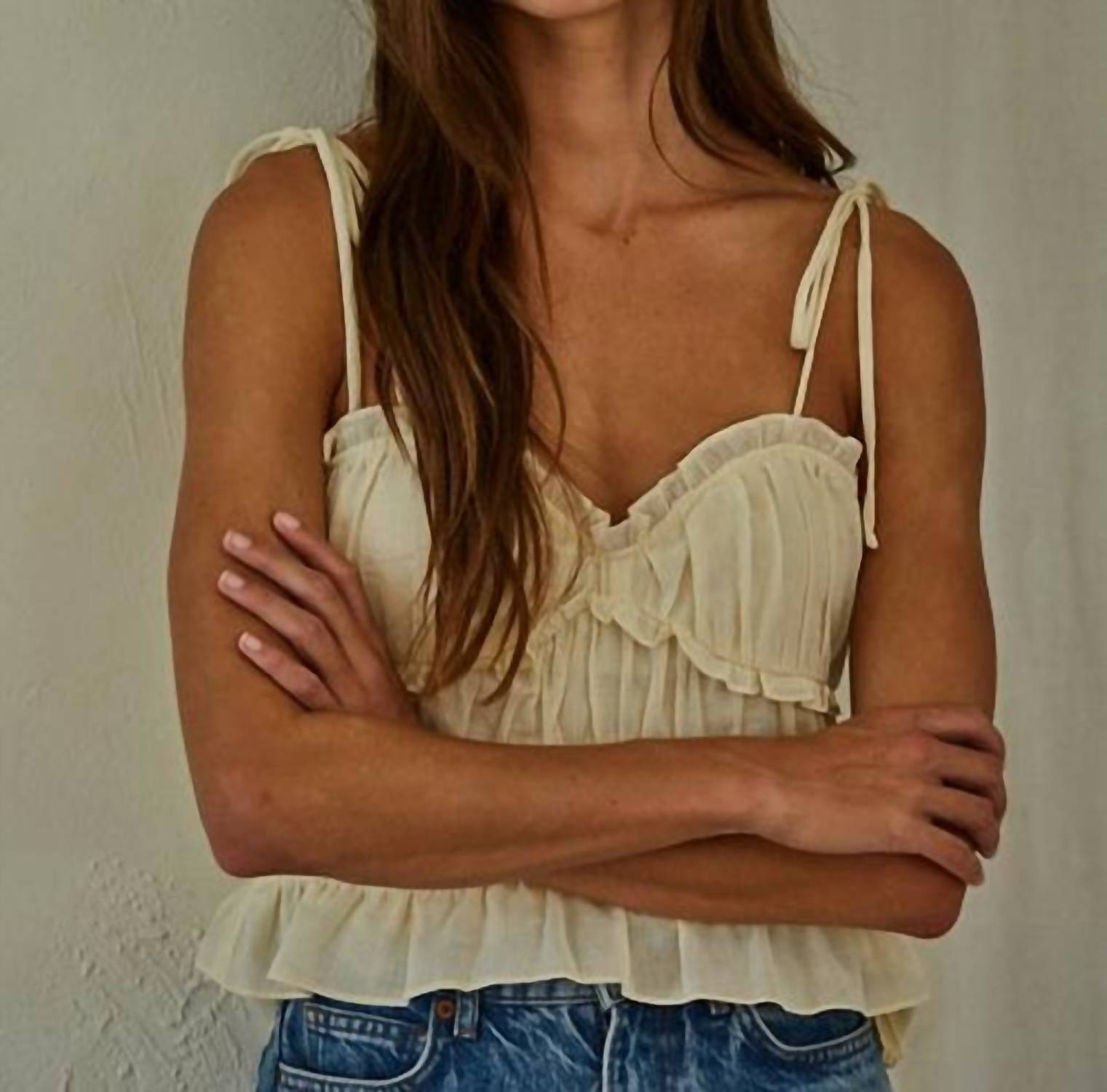 By Together - Walker Woven Cotton Ruffle Top