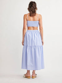 Self Contrast - Rain Front Slit Midi Skirt