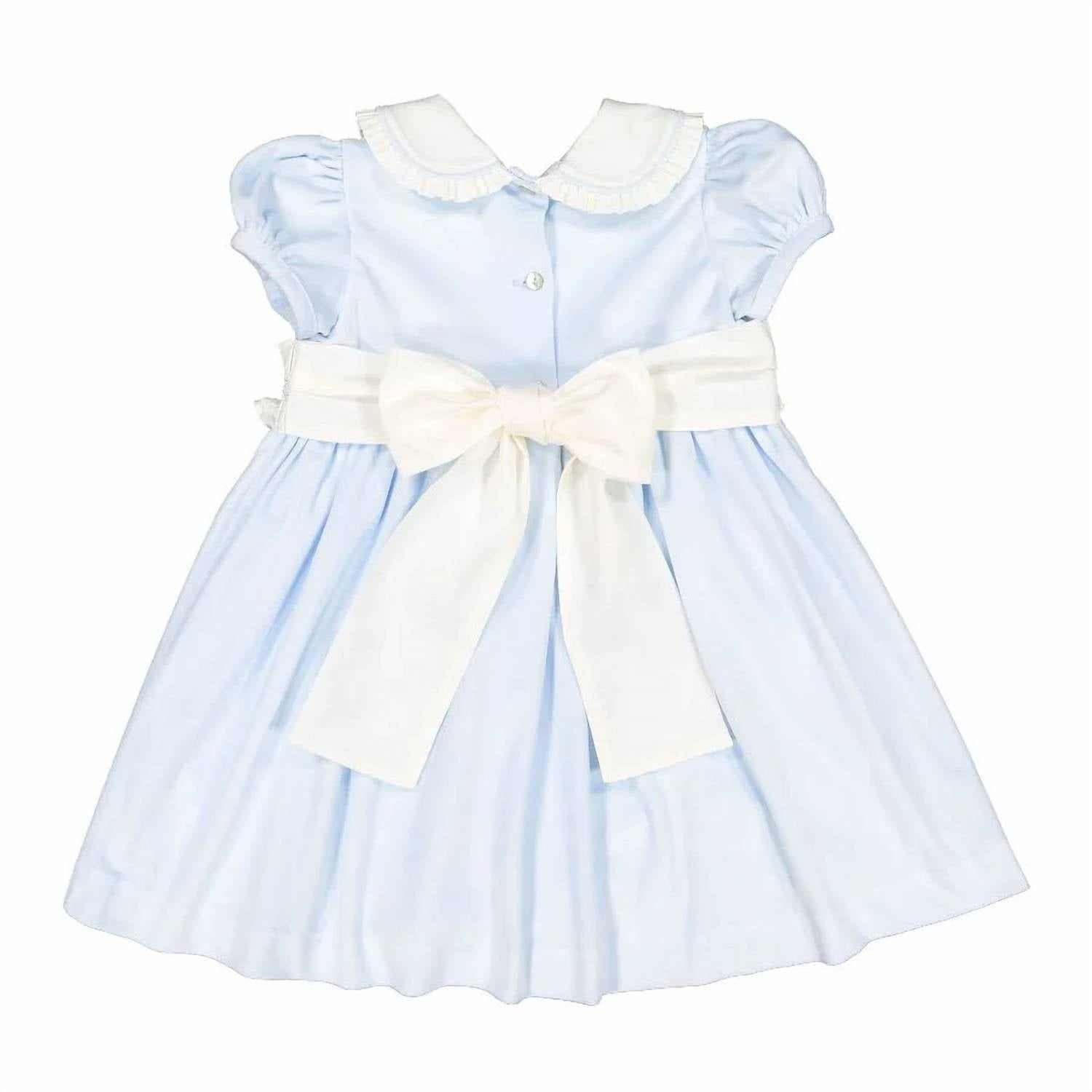 Sal & Pimenta - Girl's Velvet Dress With Smocked Sash
