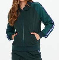 THE UPSIDE Maneki Pari Zip Jacket in green - women's jacket