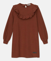 KIDS CAROL KNIT RUFFLE DRESS