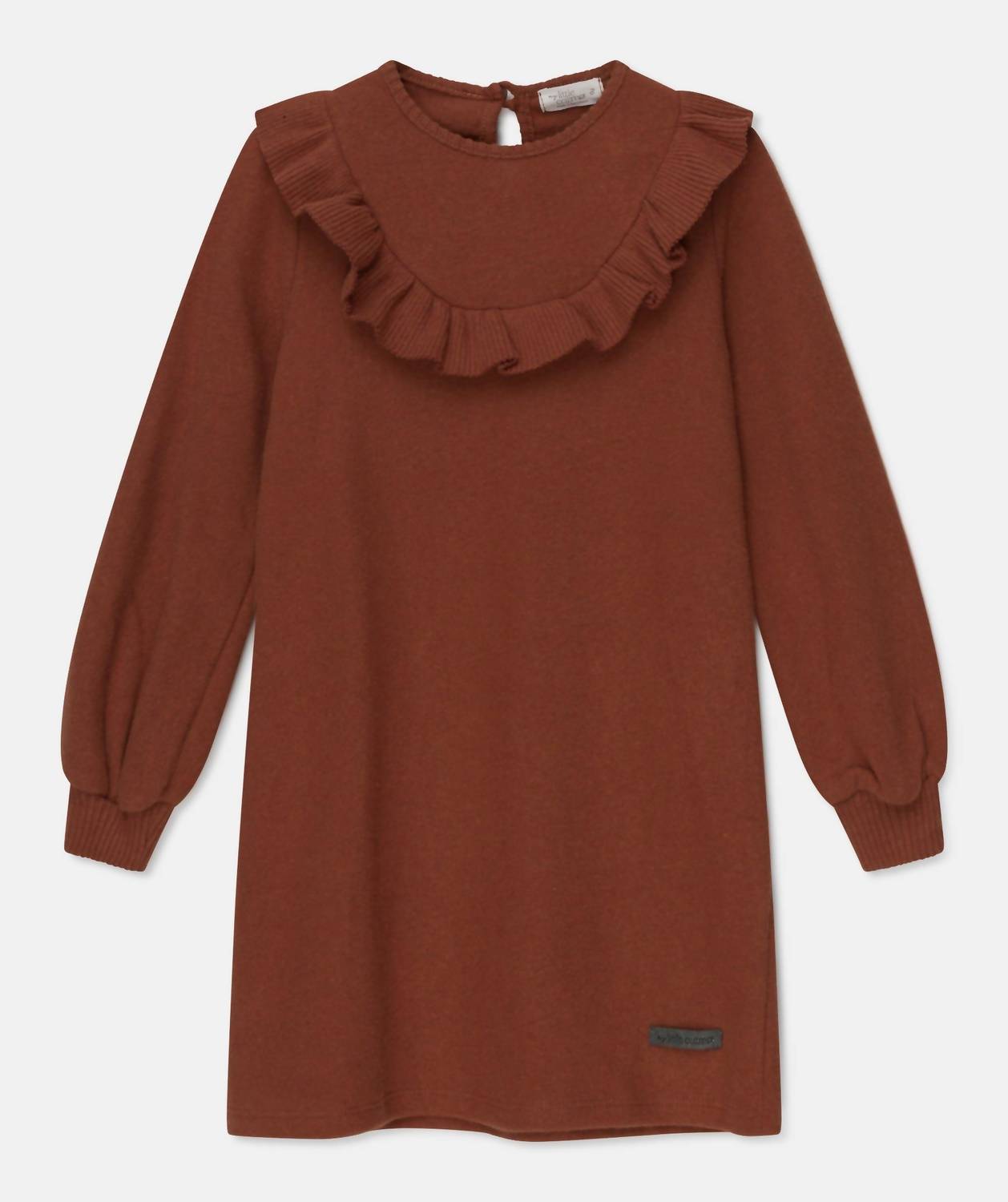 KIDS CAROL KNIT RUFFLE DRESS
