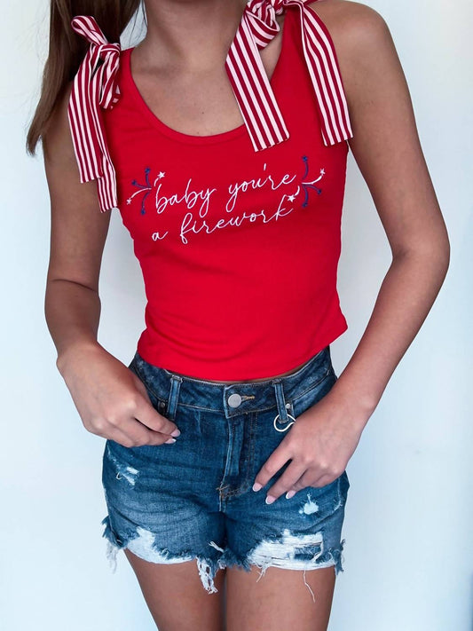 Mainstrip - Baby You're A Firework Ribbon Tank