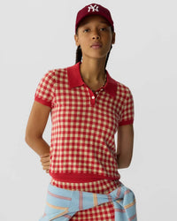 Guest In Residence - Gingham Shrunken Polo Shirt