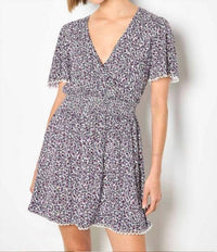 APRICOT Ditsy Print Dress in purple - women's dress