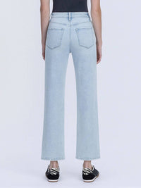 FLYING MONKEY Super High Rise Light Wash Tapered Leg Jeans in heartache - women's jeans - detail view