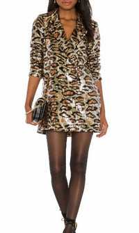 Show Me Your Mumu - Party Cheetah Sequins Dress